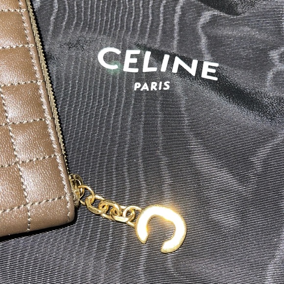 Celine preloved olive green card coin purse excellent condition - Picture 6 of 11